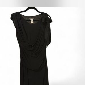 Alberta Ferretti Black One Shoulder Dress